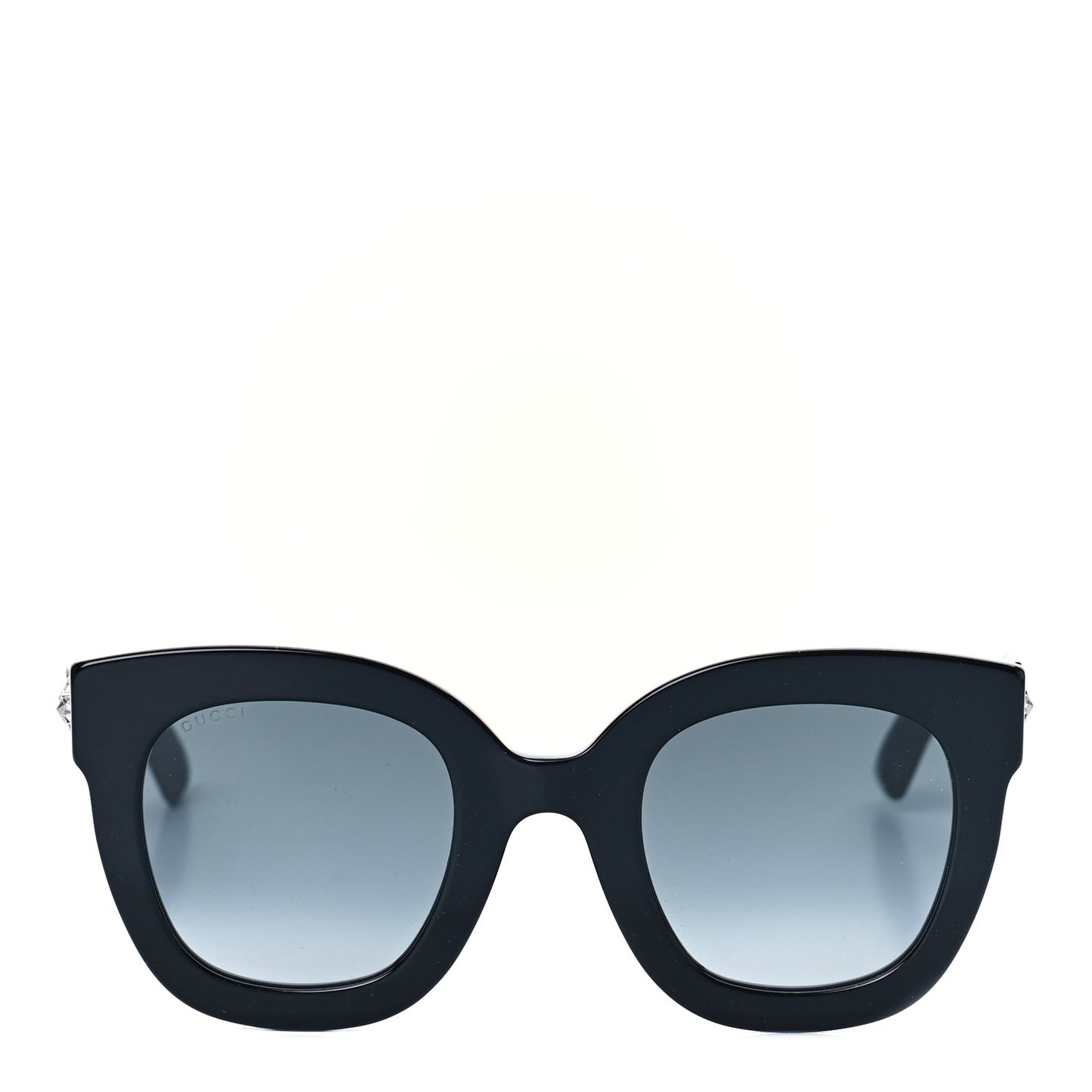 Acetate Crystal Star Round Frame Sunglasses GG0208S Black