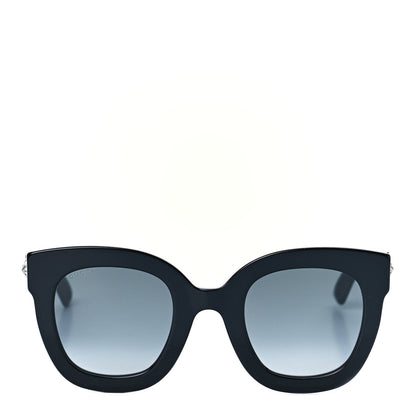 Gucci Acetate Crystal Star Round Frame Sunglasses GG0208S Black 4 of 8