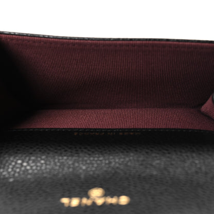Chanel Caviar Quilted Flap Card Holder Wallet Black 5 of 9