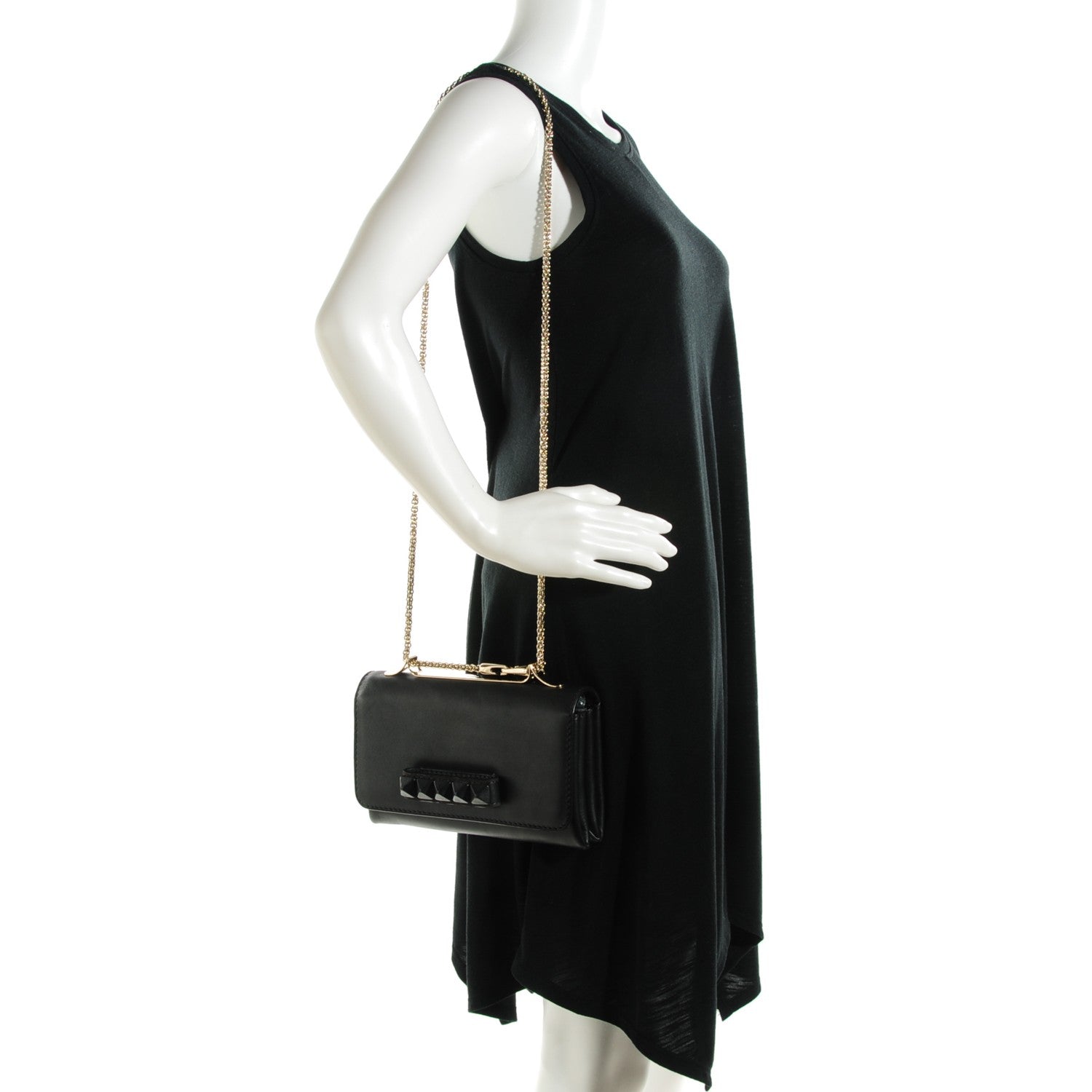 Valentino Garavani Nappa Black Studded Va Va Voom Shoulder Bag Black 2 of 7
