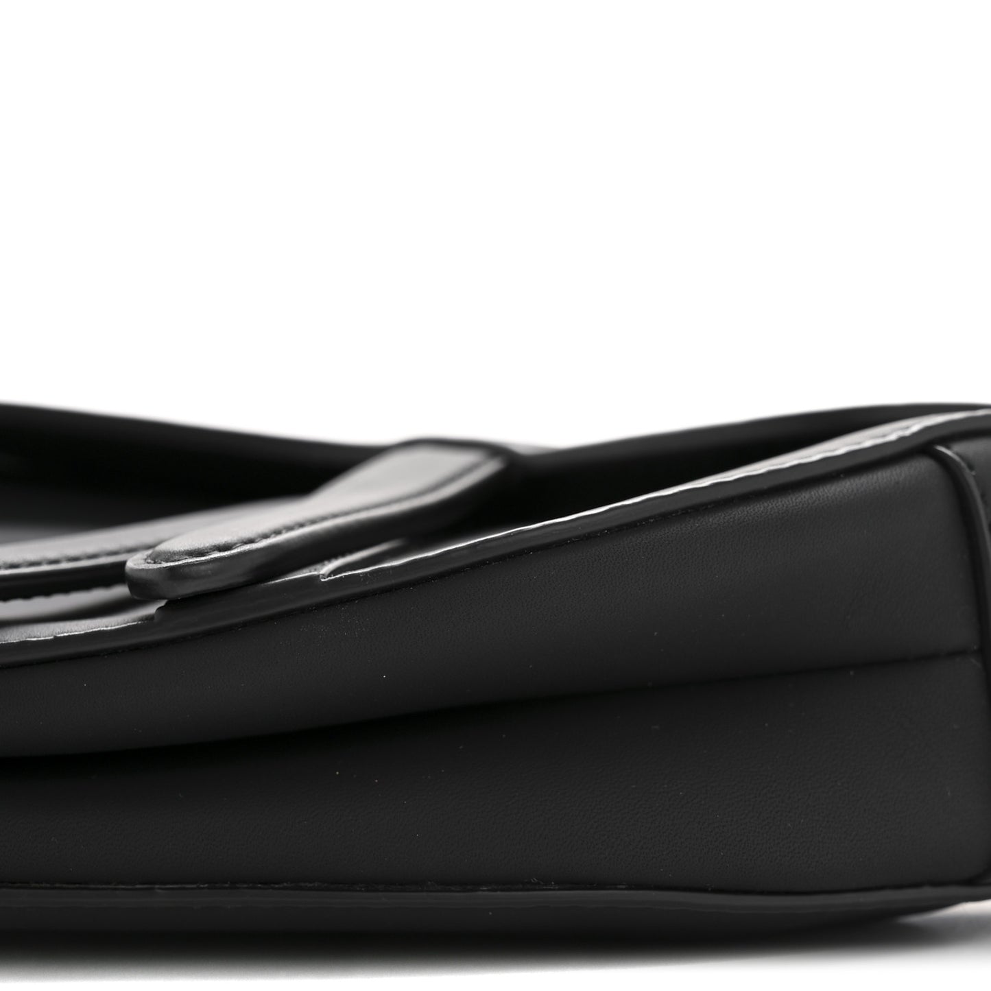 Ultra Matte Calfskin Mini Saddle Bag Black
