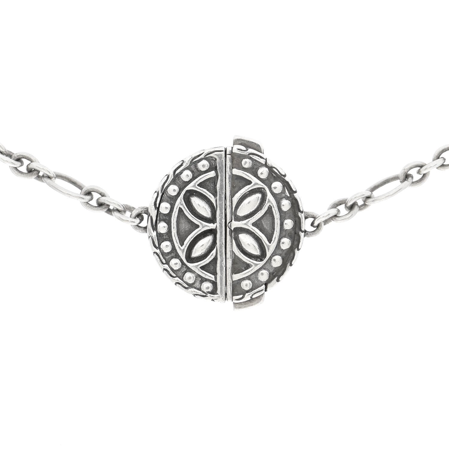 John Hardy Sterling Silver 18K Yellow Gold Kawung Flower Disc Station Necklace 5 of 5