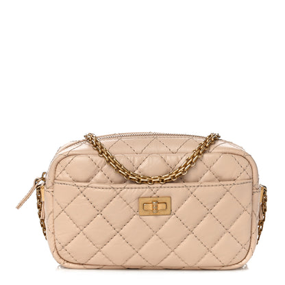 Chanel Aged Calfskin Quilted Mini Reissue Camera Case Beige Clair 1 of 9