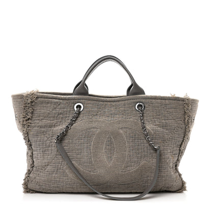 Chanel Canvas Large Double Face Shopping Tote Grey 1 of 11