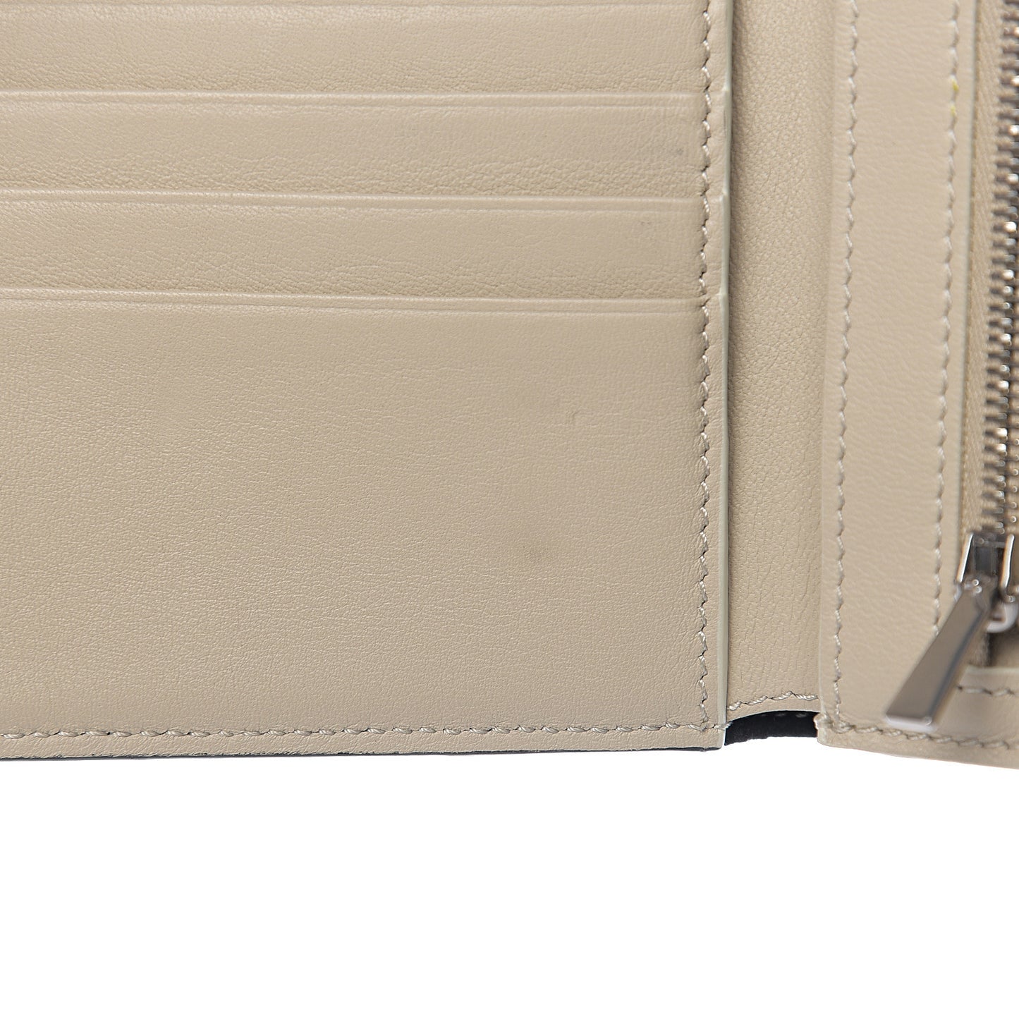 Grained Calfskin Medium Multifunction Strap Wallet Black Chalk