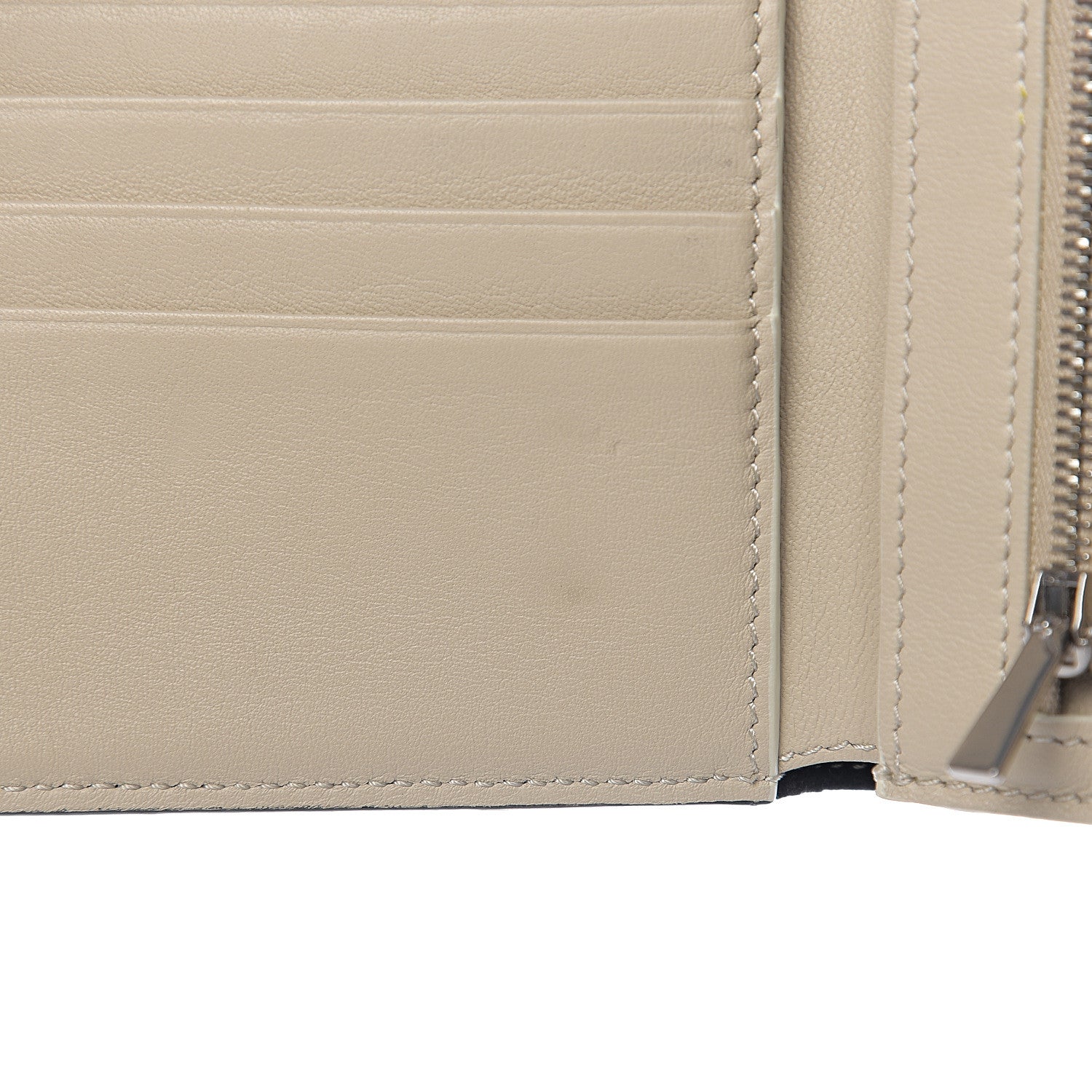 Celine Grained Calfskin Medium Multifunction Strap Wallet Black Chalk 5 of 7