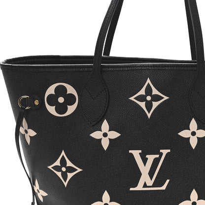 Louis Vuitton Empreinte Monogram Giant Neverfull MM Black Beige 8 of 10