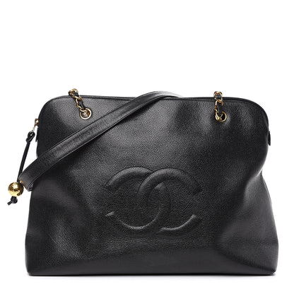 Chanel Caviar Large CC Shoulder Bag Black 1 of 10