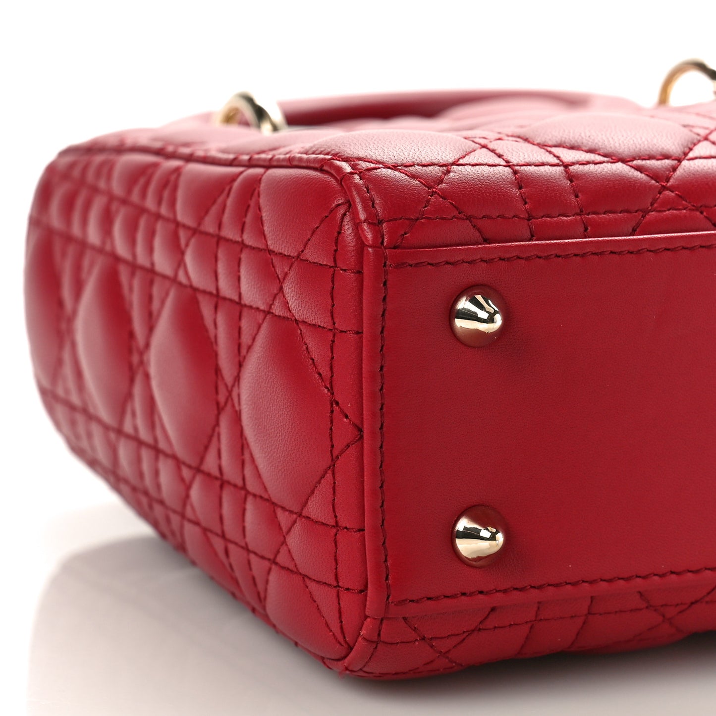 Lambskin Cannage Small My ABCDior Lady Dior Red