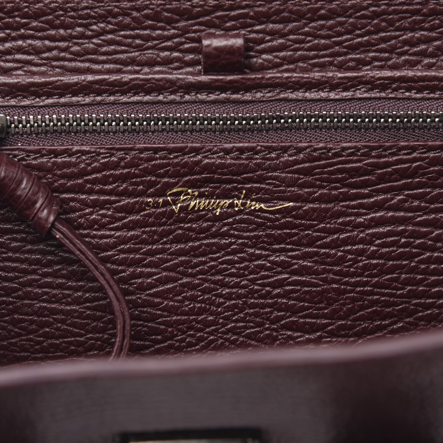 3.1 Textured Calfskin Mini Pashli Satchel Burgundy