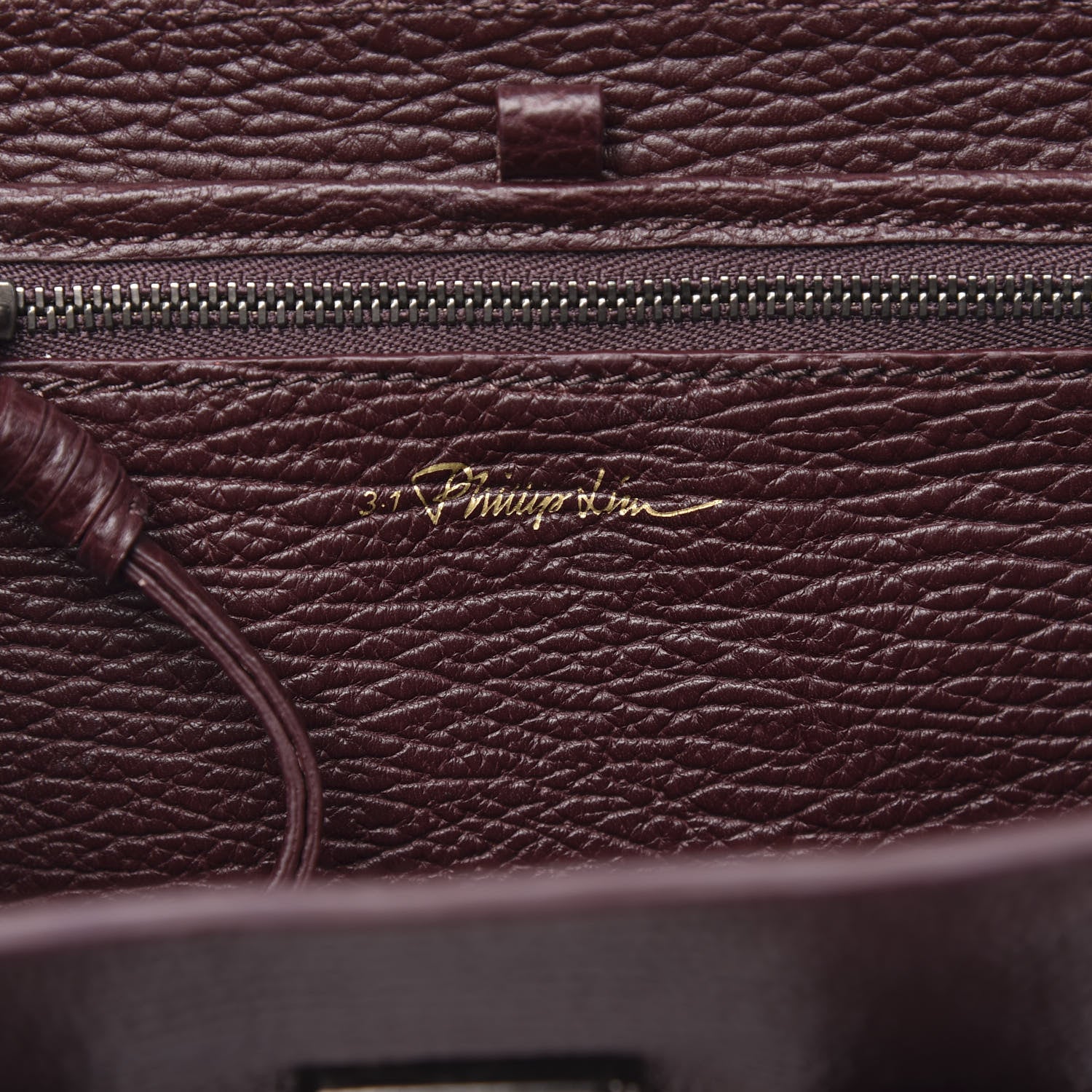3.1 Phillip Lim 3.1 Textured Calfskin Mini Pashli Satchel Burgundy 6 of 10