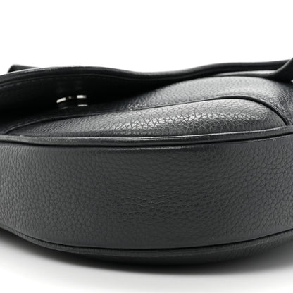 Christian Dior Calfskin Atelier Signature Print Mens Saddle Bag Grey 8 of 15