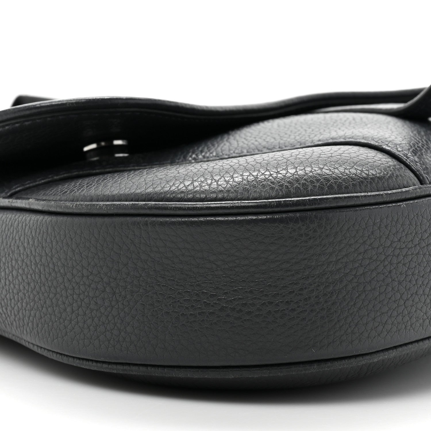 Christian Dior Calfskin Atelier Signature Print Mens Saddle Bag Grey 8 of 15