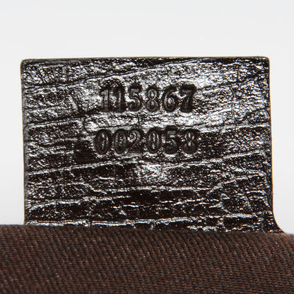Gucci Monogram Medium Horsebit Chain Hobo Brown 7 of 7