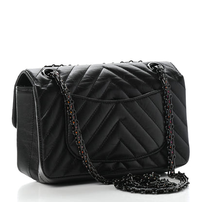 Chanel Aged Calfskin Chevron Quilted 2.55 Reissue Mini Flap So Black 2 of 6