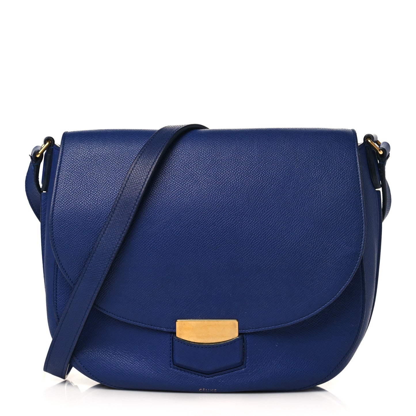 Grained Calfskin Medium Trotteur Indigo