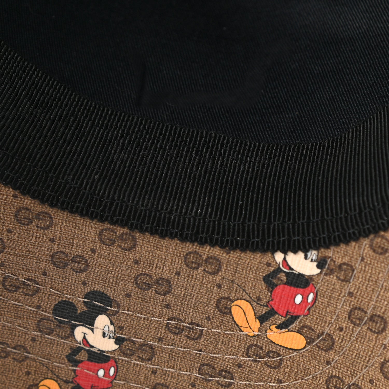 Gucci X DISNEY Mini Vintage GG Supreme Monogram Mickey Mouse Baseball Hat L Beige Vintage Sun Oil 11 of 11