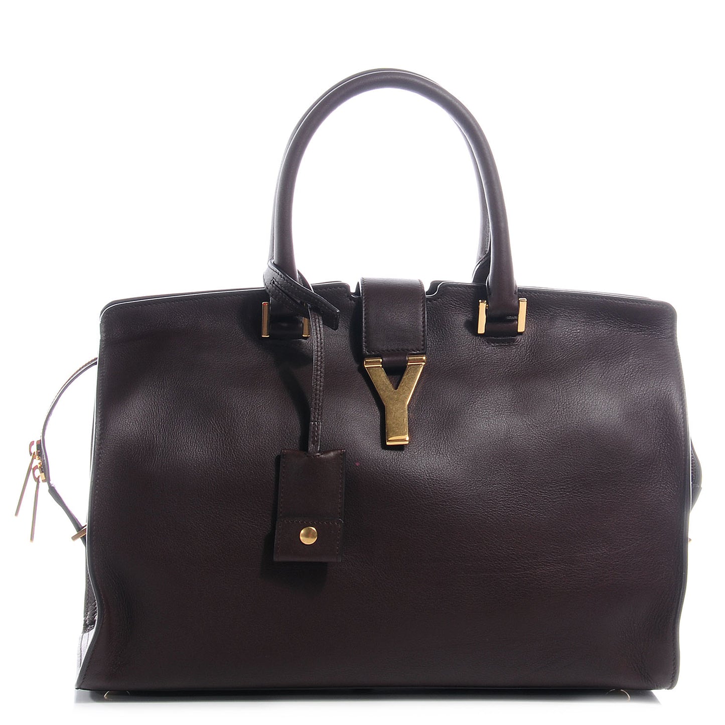 Leather Medium Classic Y Cabas Brown