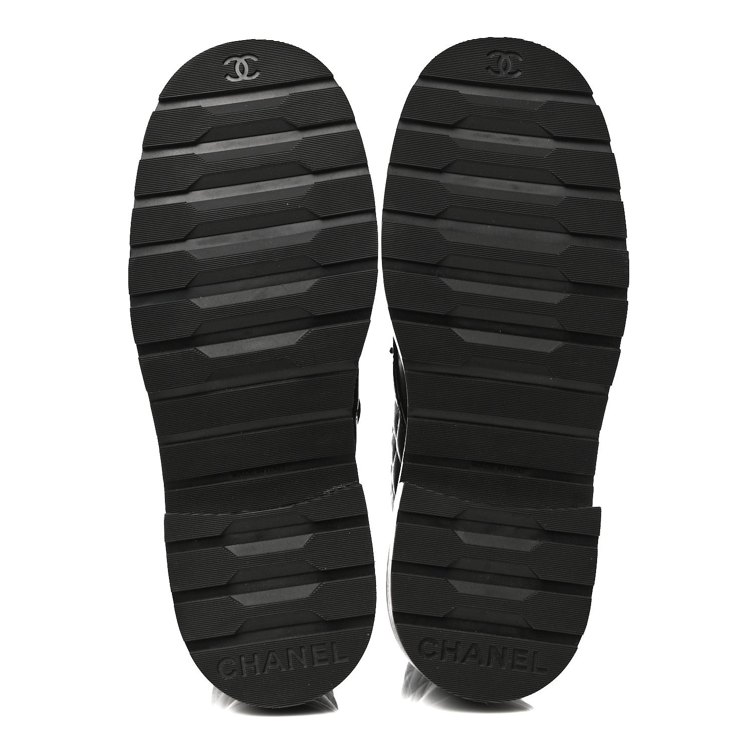 Chanel Shiny Lambskin Quilted Lace Up Combat Boots 36 Black 7 of 14