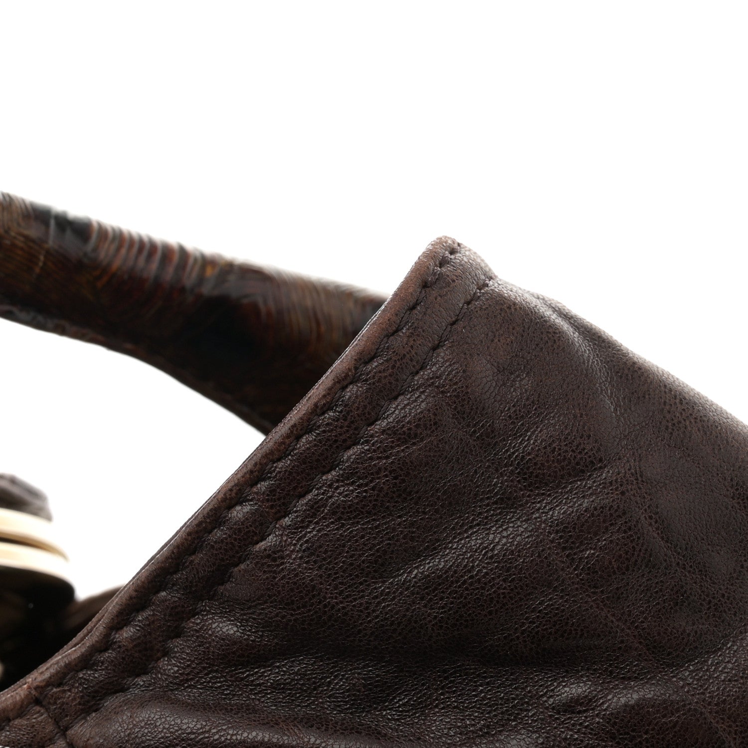 Fendi Zucca Nappa Nuvolata Vitello Tortuga Spy Tobacco Moro 12 of 13