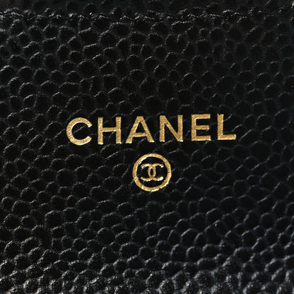 Chanel Caviar Quilted Flap Card Holder Wallet Black 6 of 10