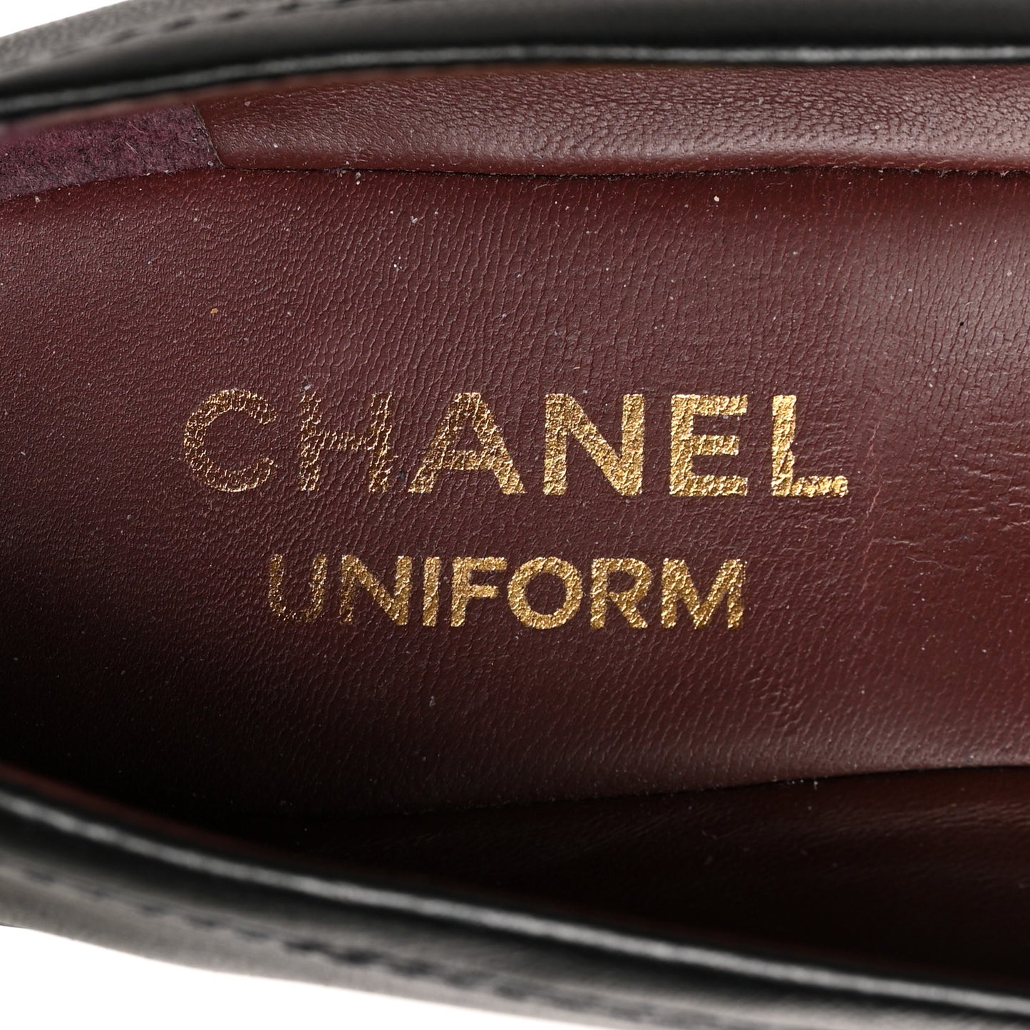 Lambskin Cap Toe Uniform Ballerina Flats 37.5 Black