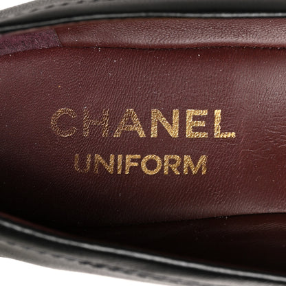 Chanel Lambskin Cap Toe Uniform Ballerina Flats 37.5 Black 9 of 9