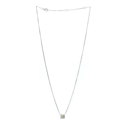 David Yurman Sterling Silver Diamond Prasiolite 9mm Petite Chatelaine Pendant Necklace 3 of 5