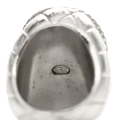 Chanel Crystal CC Crown Signet Ring 5.5 Gold 5 of 5