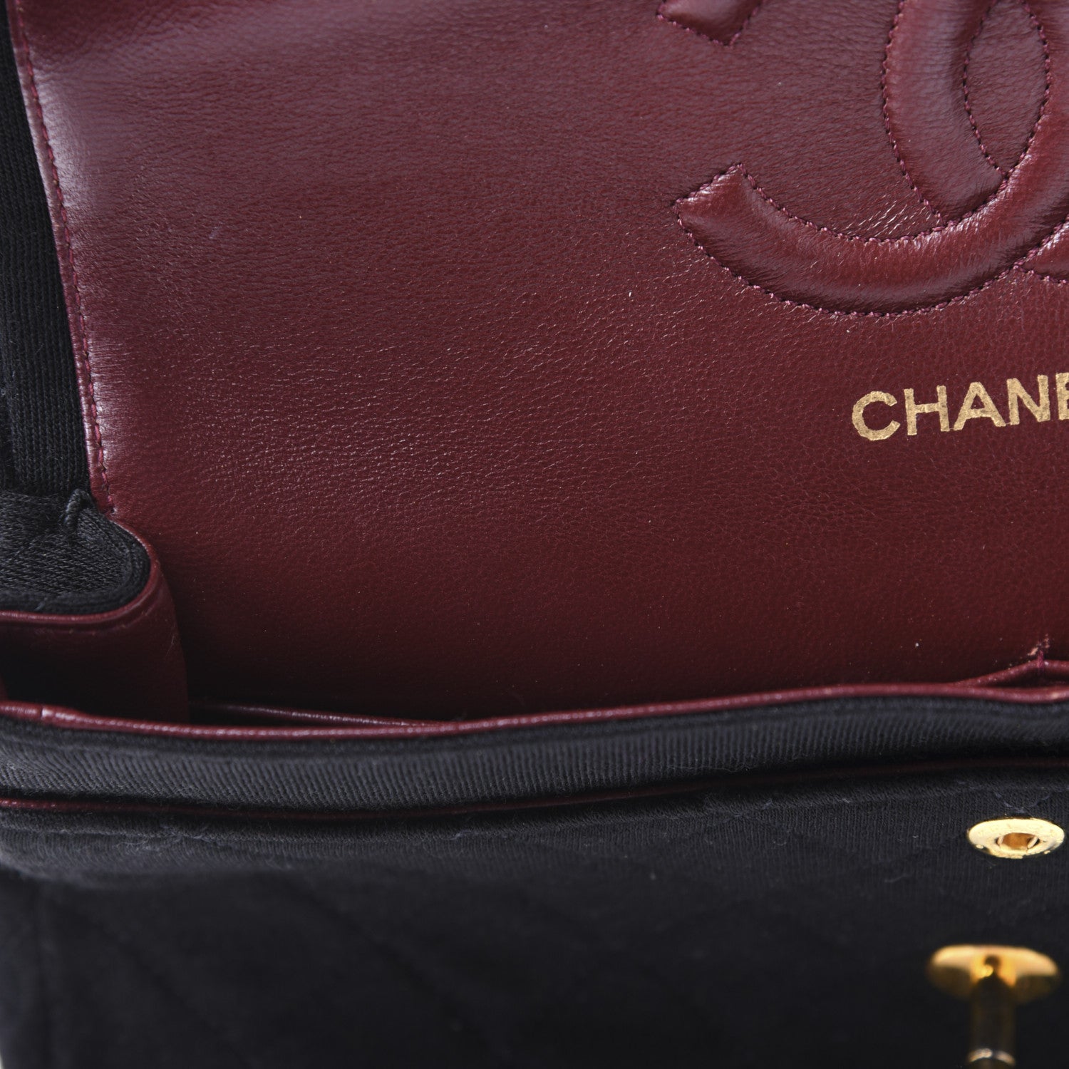 Chanel Jersey Quilted Medium Double Flap Black 14 of 19