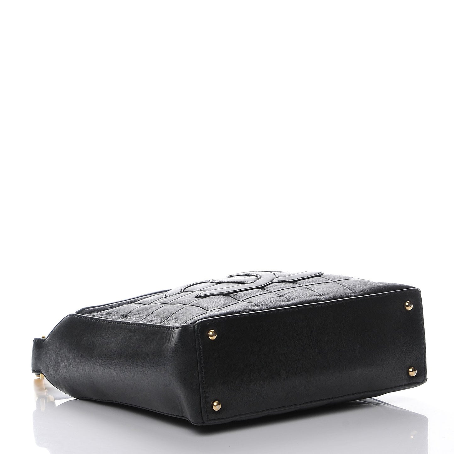 Lambskin Quilted Small Chocolate Bar Shoulder Bag Black
