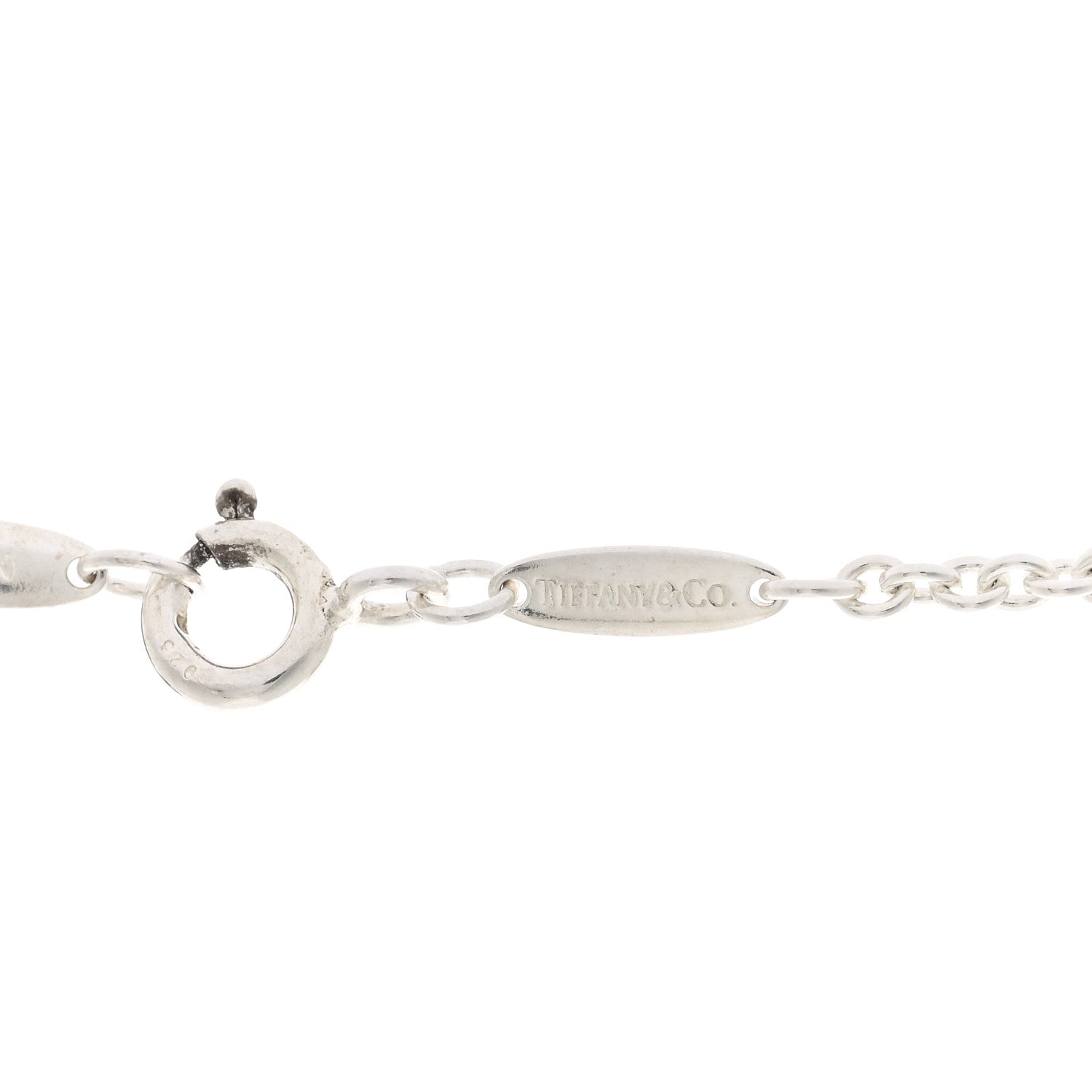 Tiffany Sterling Silver Pearl 7.5-8mm Elsa Peretti Open Heart Lariat Necklace 4 of 4