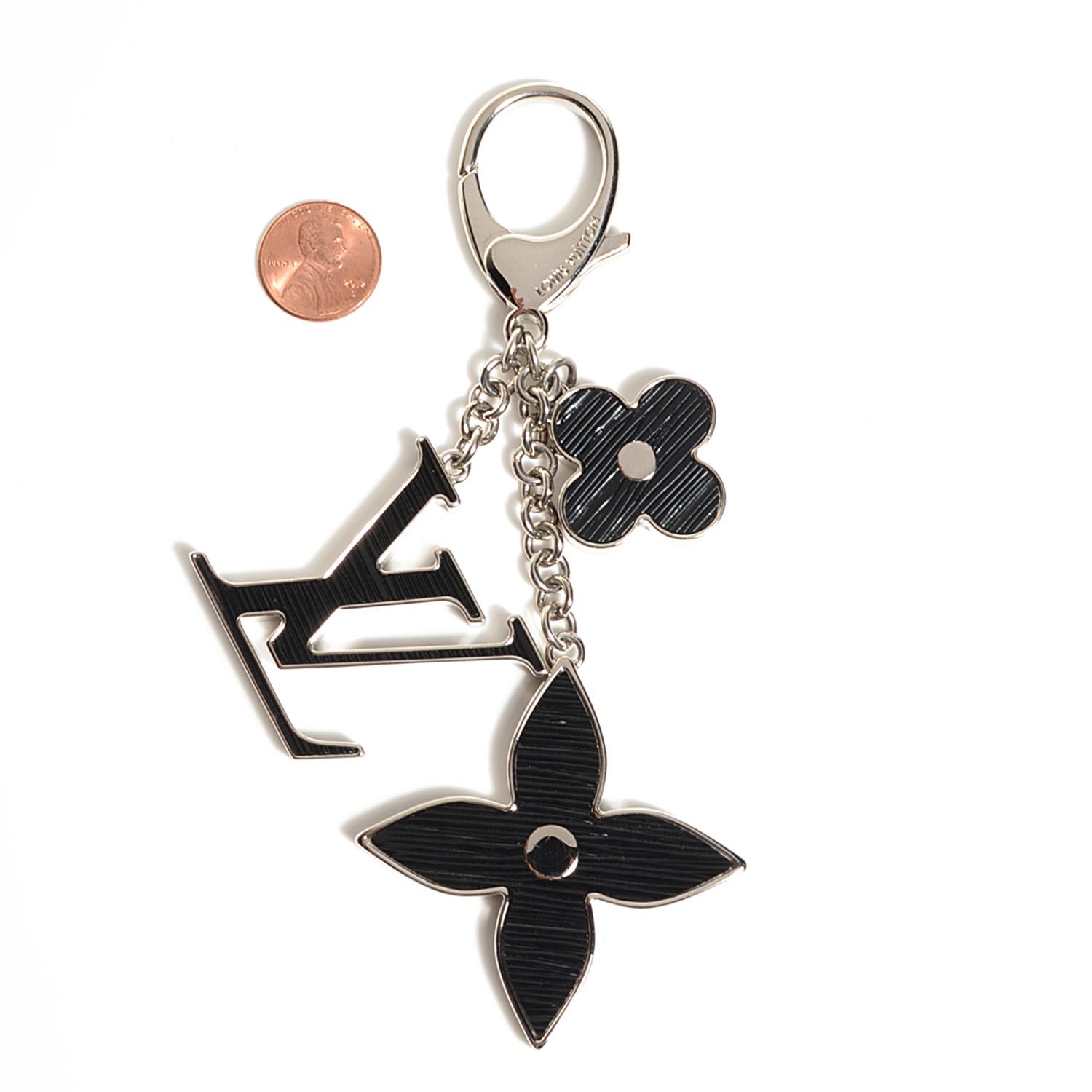 Louis Vuitton Fleur d'Epi Bag Charm Black 2 of 4