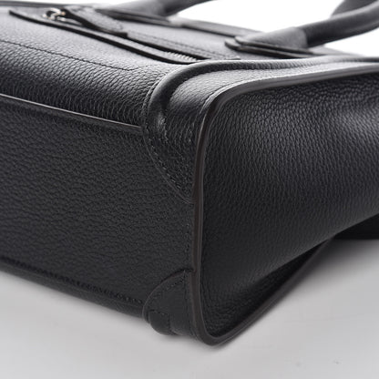 Celine Drummed Calfskin Nano Luggage Black 10 of 10