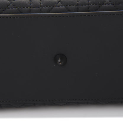 Christian Dior Ultra Matte Calfskin Cannage Large Lady Dior Black 9 of 12
