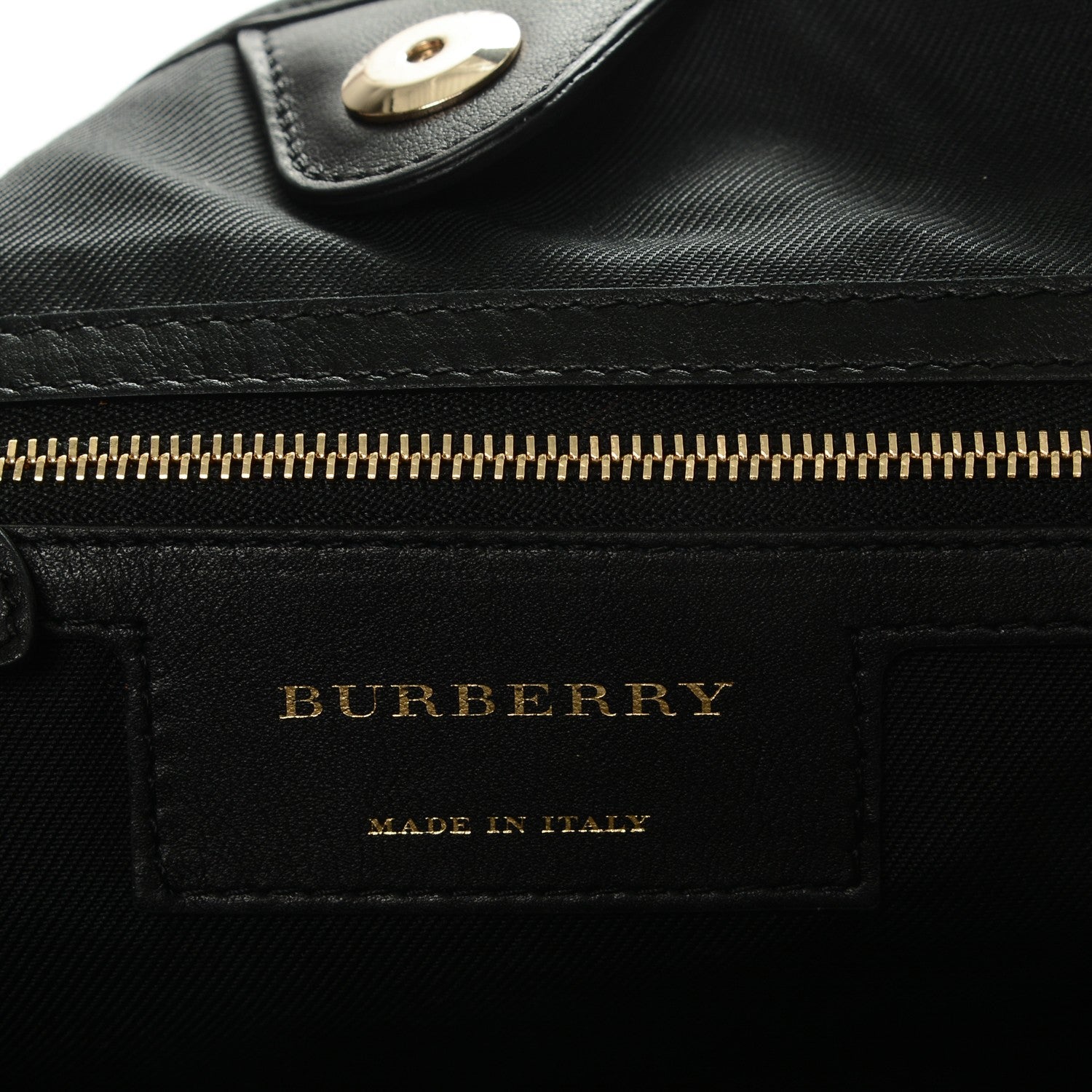 Burberry Nylon Calfskin Camouflage Check Small Canterbury Tote Black 6 of 6