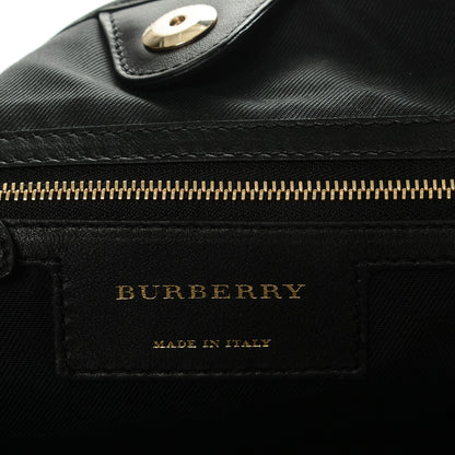 Burberry Nylon Calfskin Camouflage Check Small Canterbury Tote Black 6 of 6