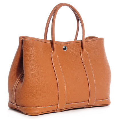 Hermes Veau Negonda Garden Party Tote TPM Gold 4 of 11
