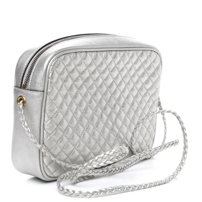 Gucci Laminated Nappa Web Trapuntata Small GG Shoulder Bag Argento 3 of 10