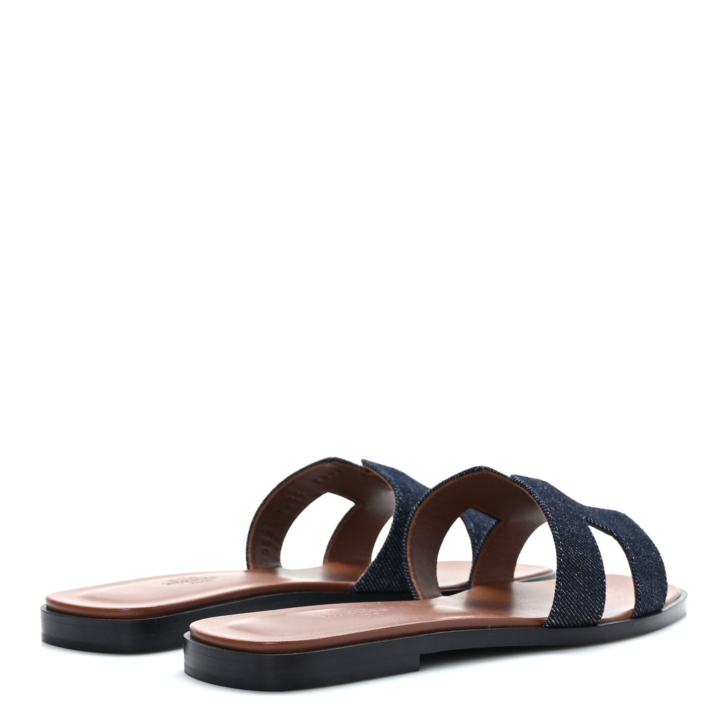Denim Canvas Oran Sandals 38 Bleu Brut