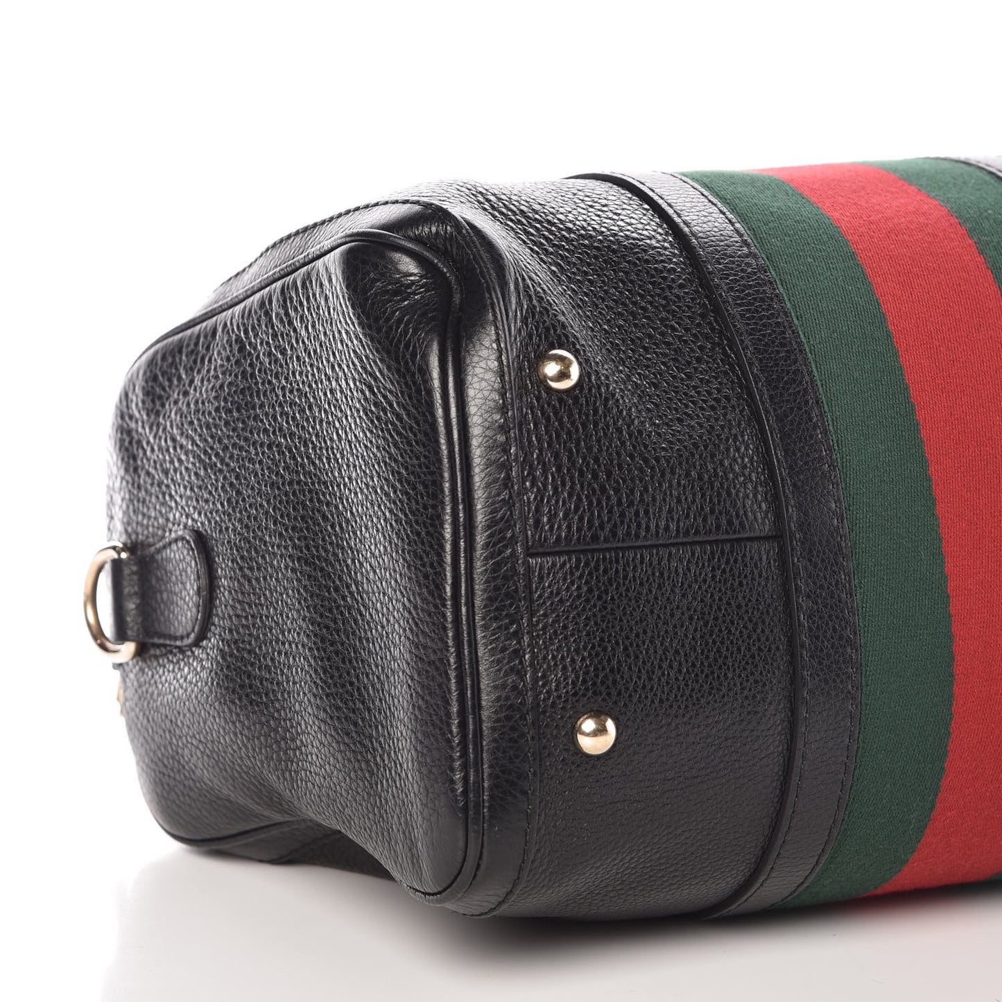 Calfskin Vintage Web Medium Boston Black