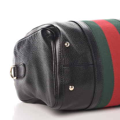 Gucci Calfskin Vintage Web Medium Boston Black 5 of 9