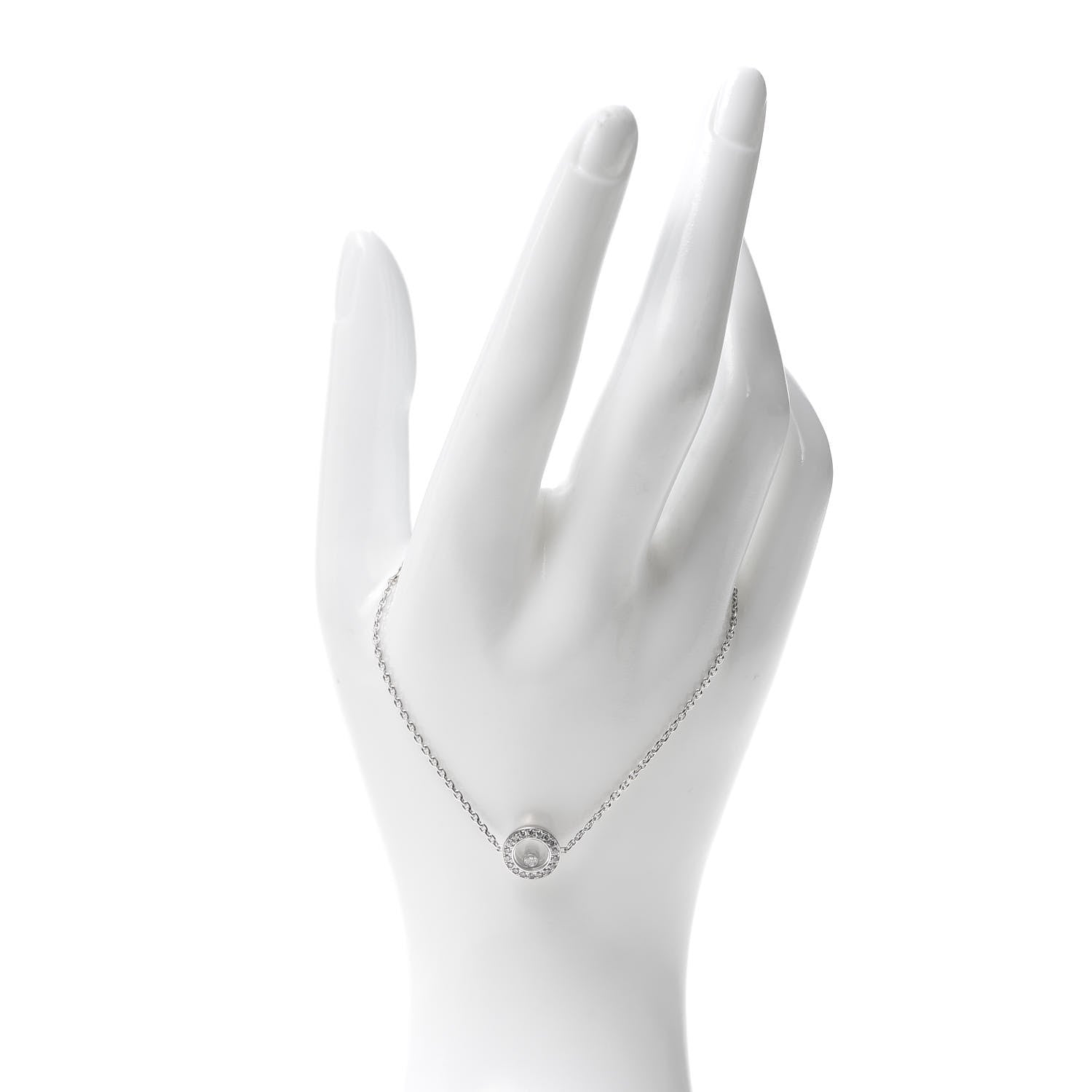 Chopard 18K White Gold Happy Diamonds Icons Chain Bracelet 2 of 6