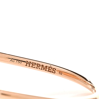 Hermes 18K Rose Gold Ex-Libris Ring 52 6 4 of 5