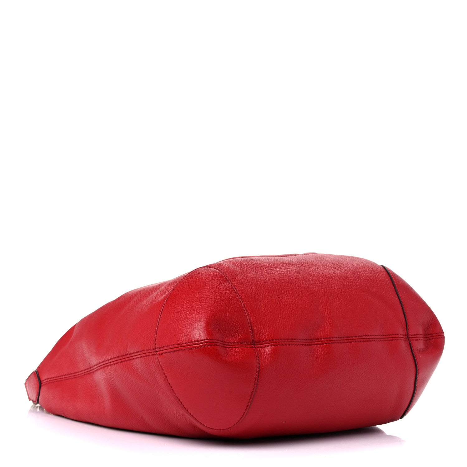 Gucci Pebbled Calfskin Medium Soho Chain Hobo Red 4 of 10