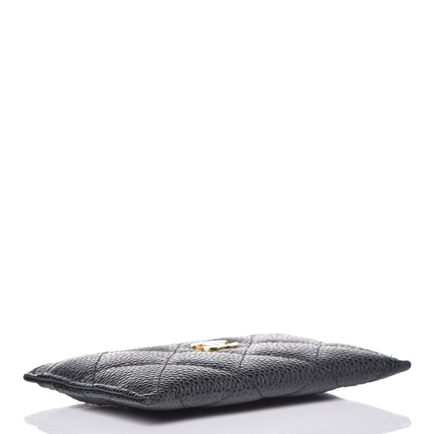 Caviar Quilted Card Holder Black