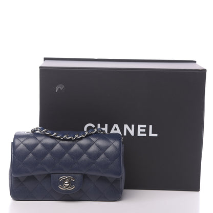 Chanel Caviar Quilted Mini Rectangular Flap Navy 11 of 11