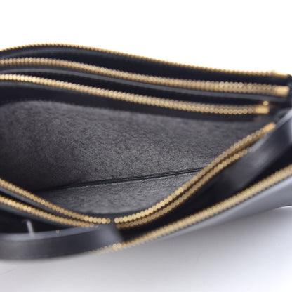 Celine Lambskin Large Trio Crossbody Bag Black 6 of 14