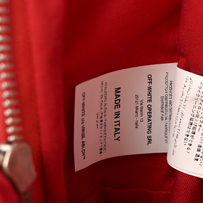Off-White Canvas Quote Backpack Red White 7 of 15