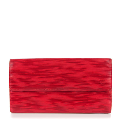 Louis Vuitton Epi Porte-Monnaie Credit Wallet Castillan Red 1 of 7